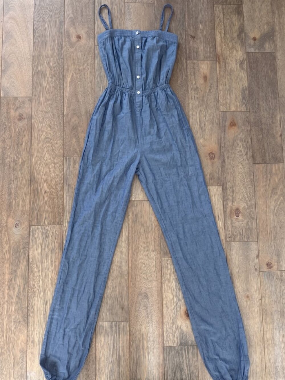 Pepe Jeans Chambray Blue Sleeveless Jumpsuit XS